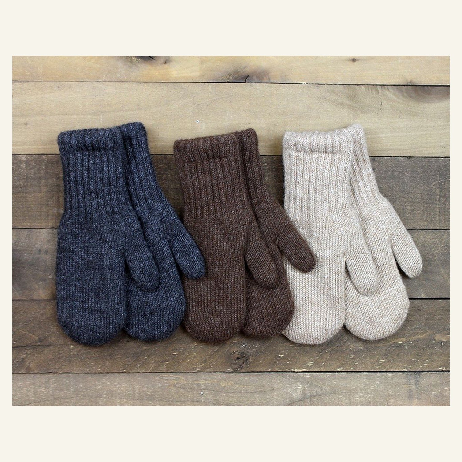 Boucle Lined Alpaca Mittens