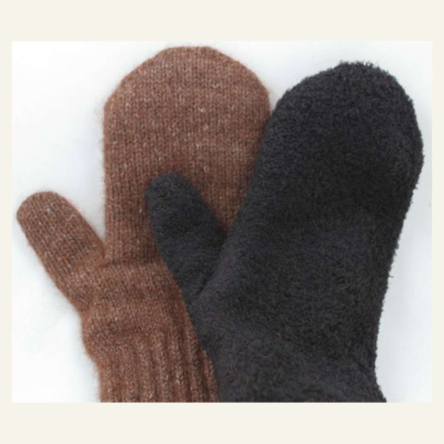 Boucle Lined Alpaca Mittens