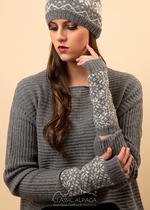 Veruska Nordic Alpaca Fingerless Gloves