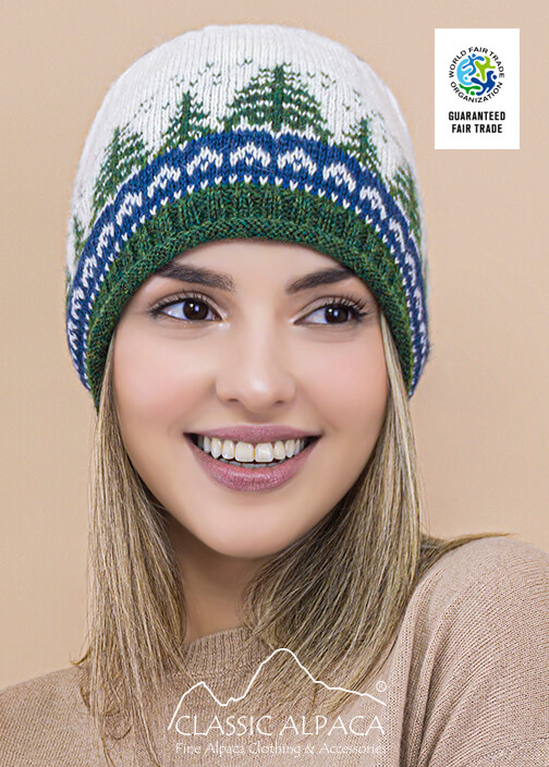 Scandinavian Winter Alpaca Hat w/Fleece Lining