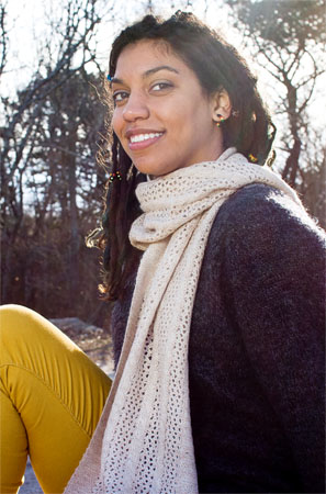 Cable and Lace Scarf