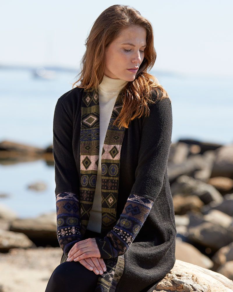 Emerald Diamond Alpaca Cardigan