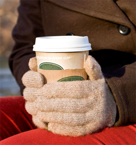 Artic Alpaca Reversible Half Finger Gloves