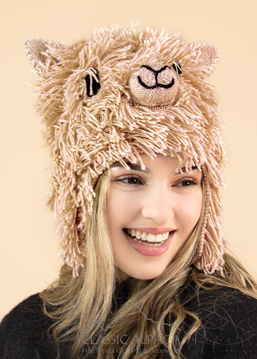 Cute Alpaca Hat with Ear Flaps