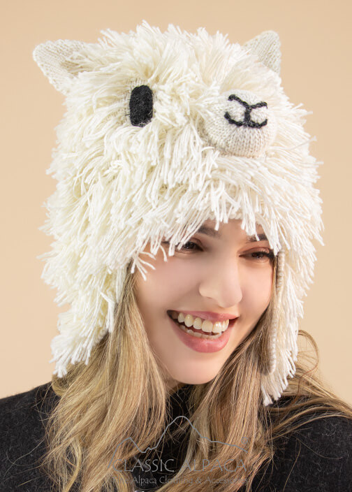Cute Alpaca Hat with Ear Flaps