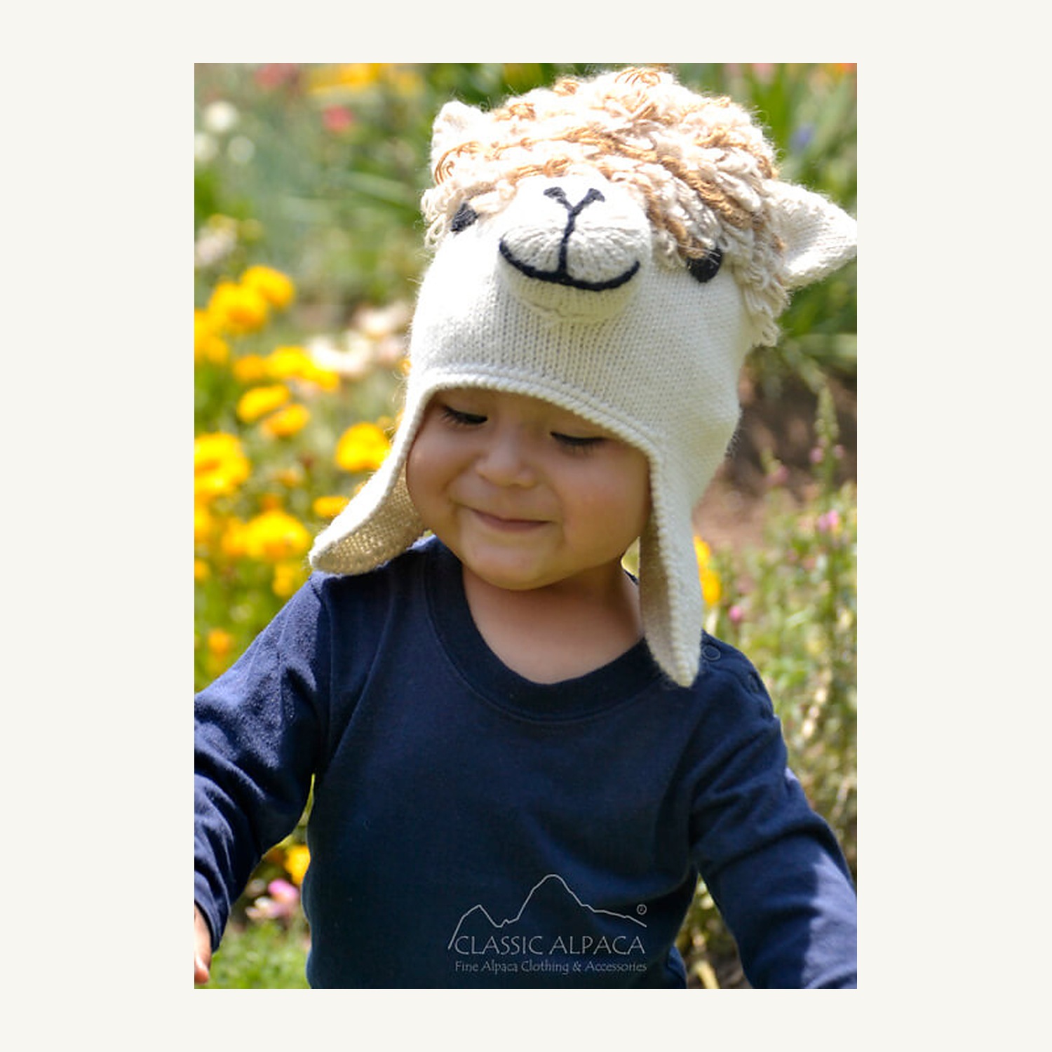 Kids Alpaca Hat  with Ear Flaps