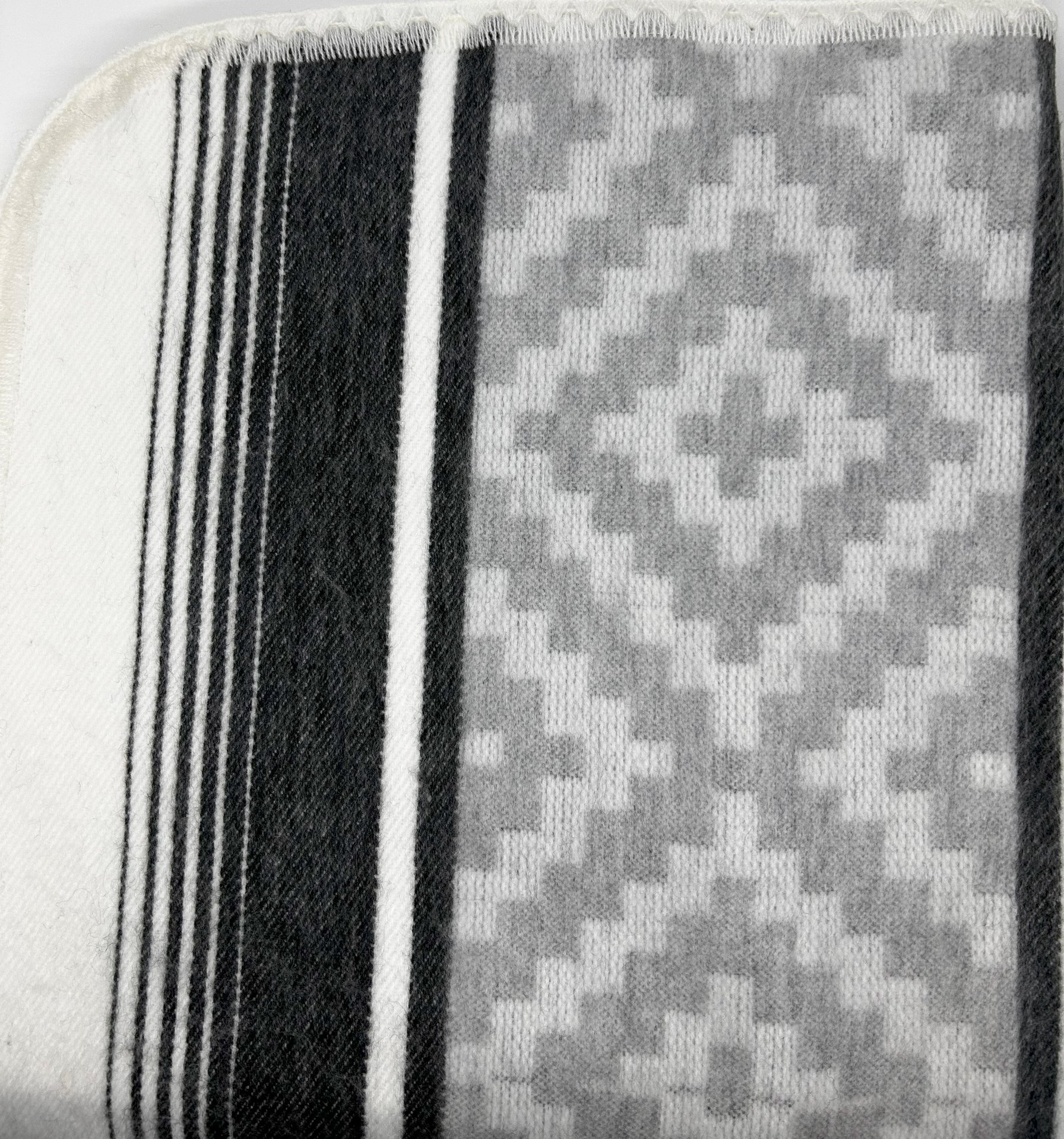 Geometric Woven Hooded Cape