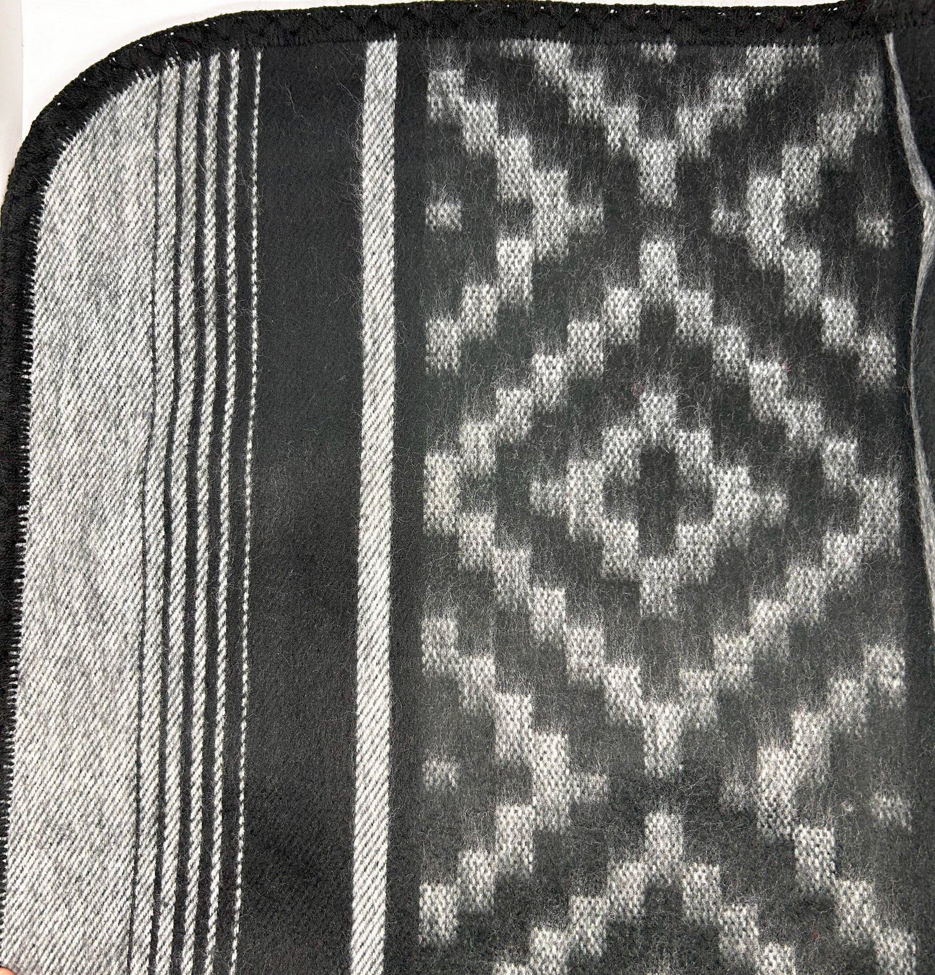 Geometric Woven Hooded Cape