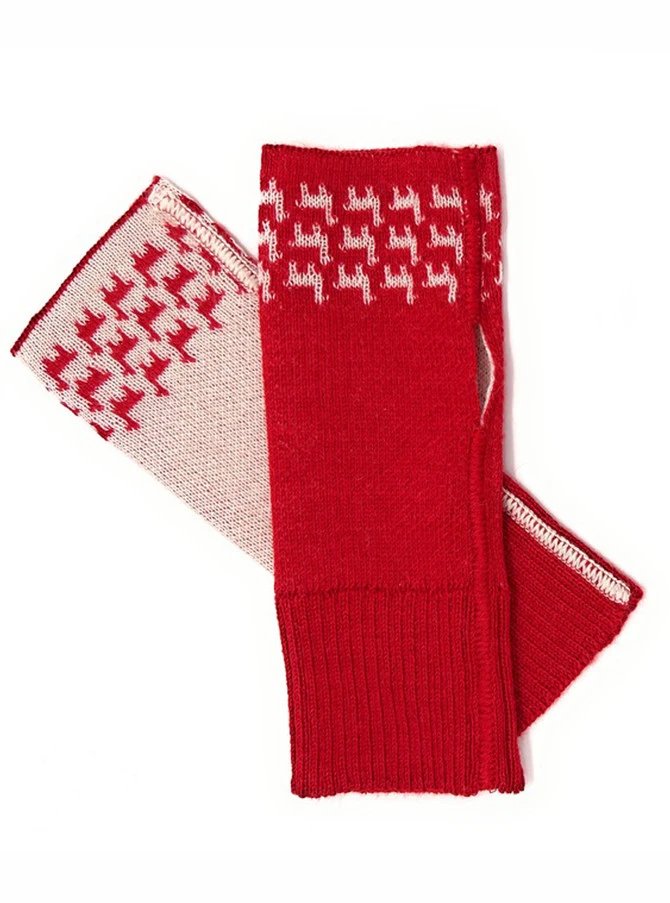 Out to Play -Reversible Fingerless Mittens & Wrist Warmers